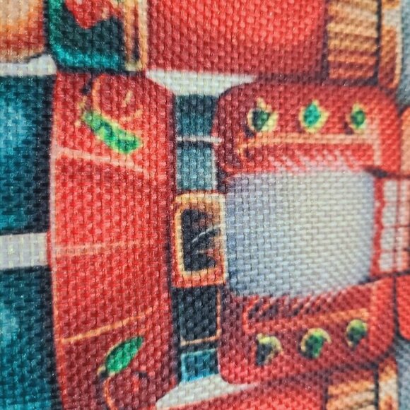 Red Nutcracker Table Runner Green Christmas Decor Holiday Soldier Xmas Cloth 72" - Picture 8 of 11